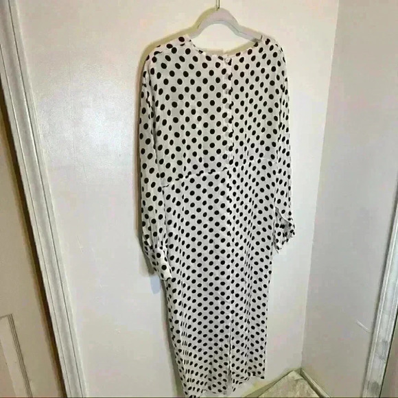 NWT Maje Ristal Polka Dot Midi Dress Coastal Preppy Garden Party French Parisian - Picture 3 of 6